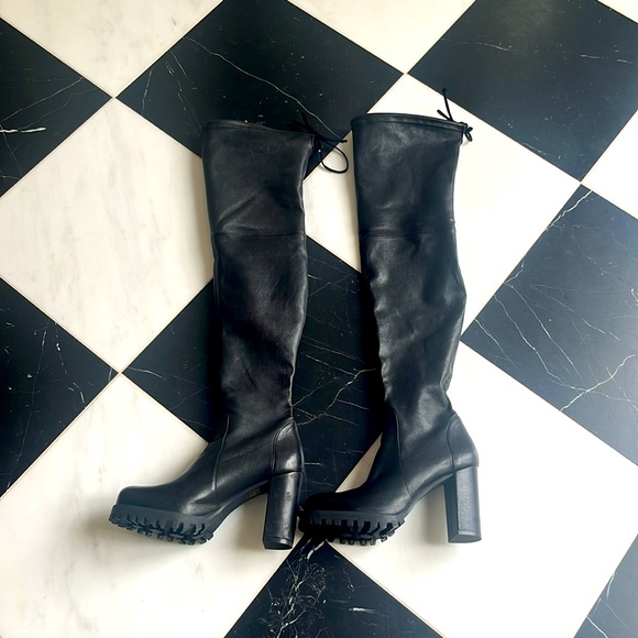 Stuart Weitzman Zoella Over The Knee Stretch Leather Boots 6.5 - Picture 5 of 10